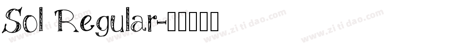 Sol Regular字体转换